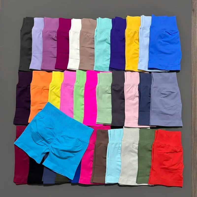 Women High Waist Fitness Shorts – Yoga, Gym, Running Sportswear
