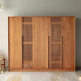 Luxury Modern Wooden Wardrobe with Sliding Doors and Storage Drawers – Nordic Style Bedroom Closet Furniture thumbnail 3