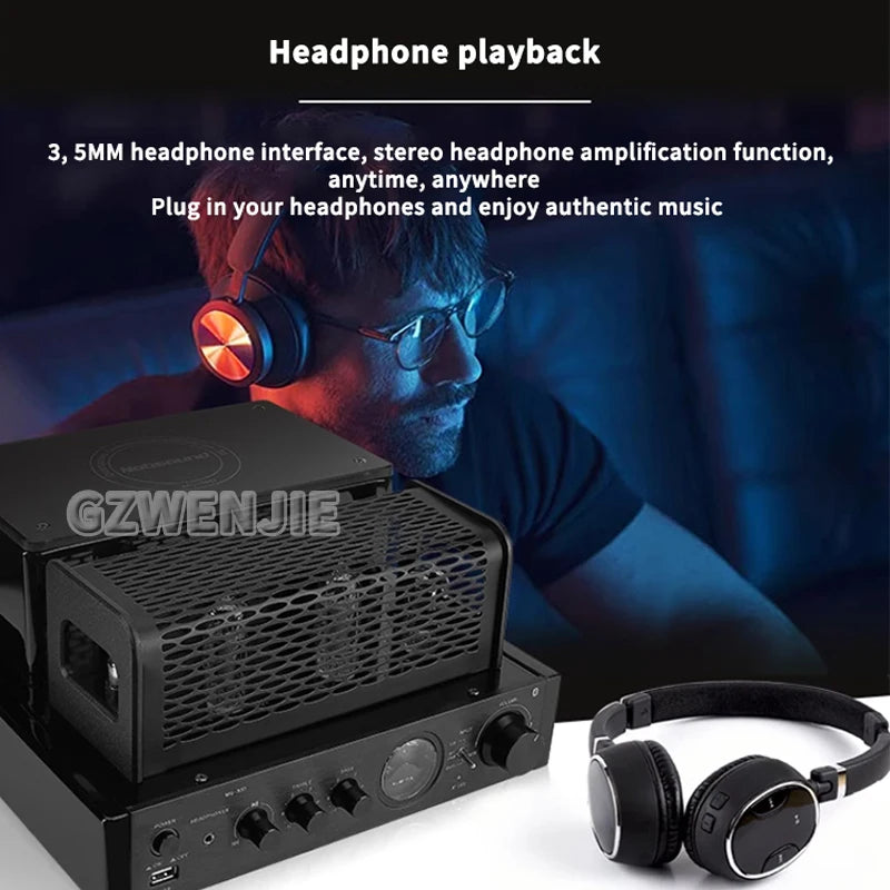 4.2 Intelligent Home Combo Theater Bluetooth Speaker Wooden Subwoofer 3D Surround Sound Vacuum Tube Amplifier 150W