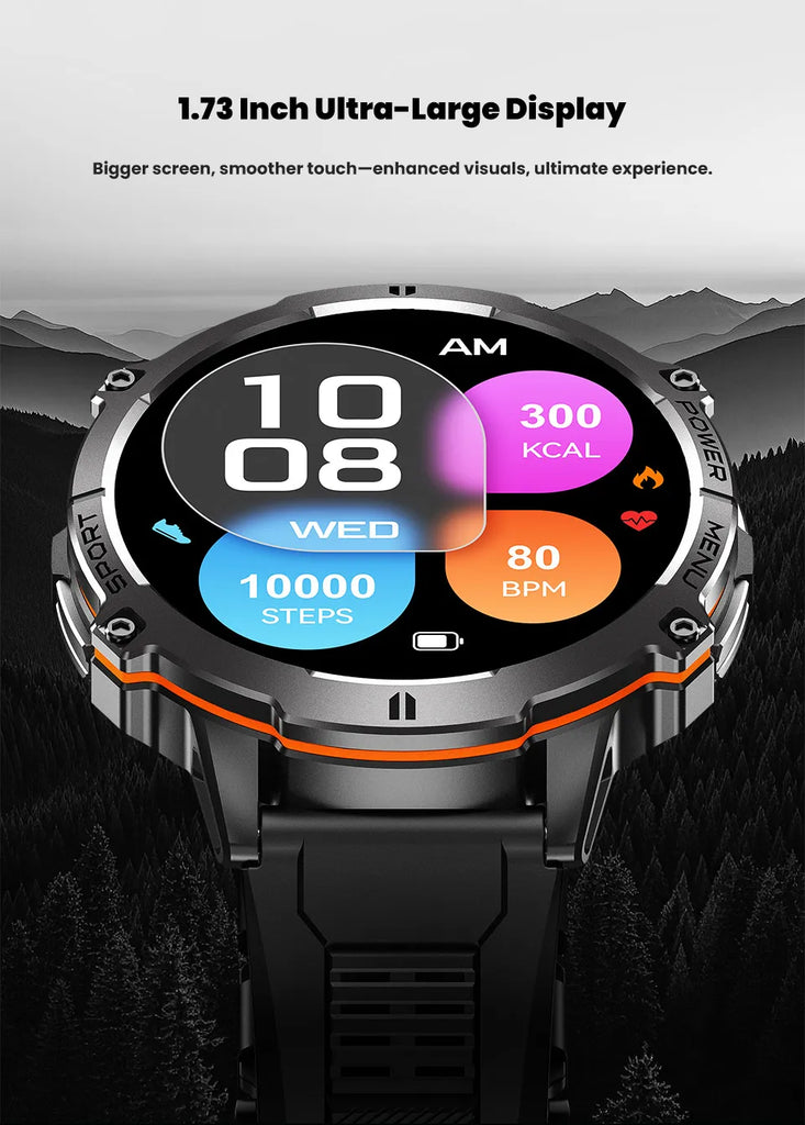 KAVSUMI X3 Outdoor GPS Smartwatch Ultra 2025 1000mAh AMOLED Display 10ATM Waterproof Bluetooth Call Sports Watch