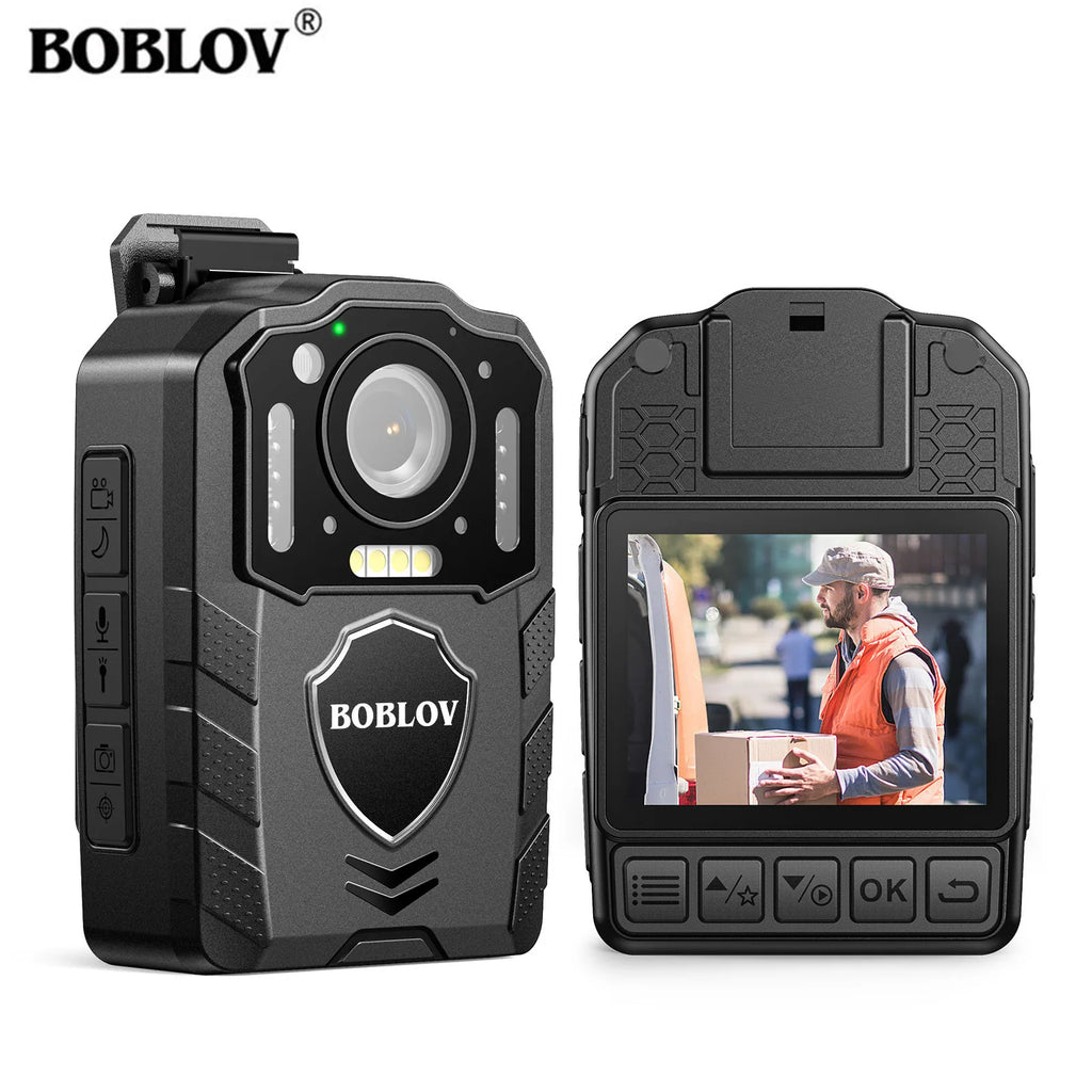 BOBLOV KJ25 1080P Body Camera with 3000mAh Battery, Night Vision & 13H Recording