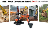 LANDWARD CE Euro 5 Mini Excavator 3.5 Ton with Kubota Engine – Customizable Home & Farm Crawler Excavator thumbnail 37