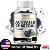 Activated Charcoal Capsules for Gut Health, Bloating and Gas Relief – Digestive Detox and Colon Cleanse Supplement – 30/60/120 Capsules thumbnail 1
