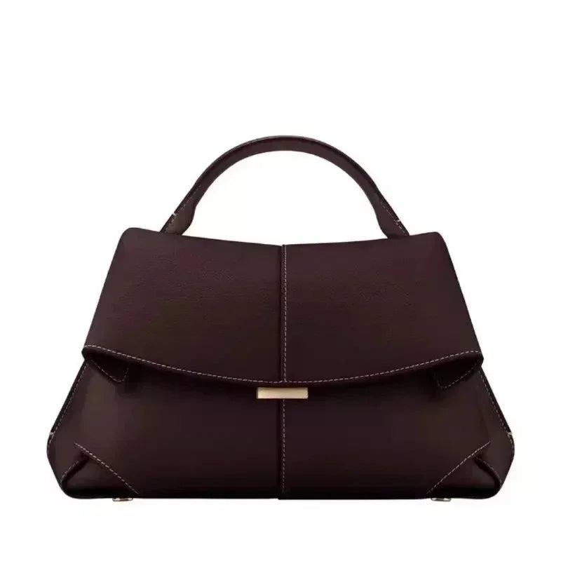 Women’s Pleated Faux Leather Handbag – Luxurious Texture Shell Shoulder Bag