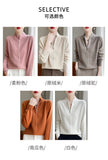 100% Wool Women’s Zipper Turtleneck Sweater – Casual Loose Knit Cardigan for Autumn/Winter thumbnail 8