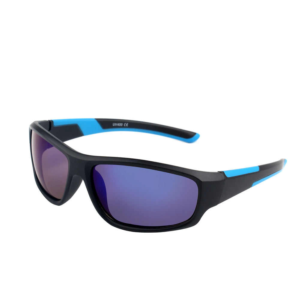 KENBO Kids UV400 Sport Goggles Sunglasses – Outdoor Cycling Mirror Glasses for Boys and Girls with Protective Case