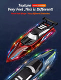 RC Boat with LED Light – 2.4GHz Remote Control Speedboat for Pool & Lake, 30-Min Run Time, Kids Toys & Birthday Gift thumbnail 11