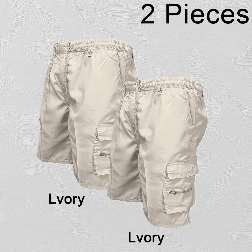 Men’s Casual Cargo Shorts with Big Pockets – Loose Fit Safari Style (Spring/Summer)