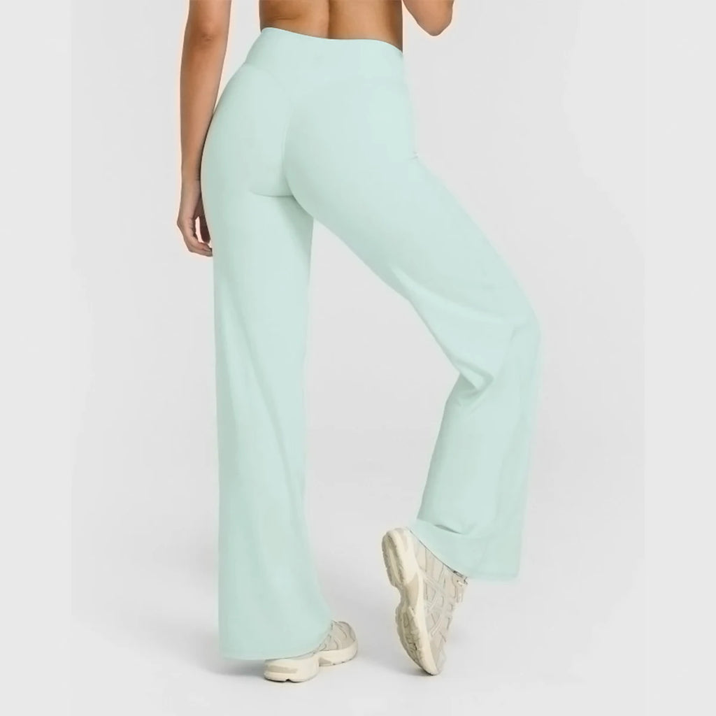Women’s Flared Yoga Leggings – High-Waist Seamless Wide-Leg Fitness Pants