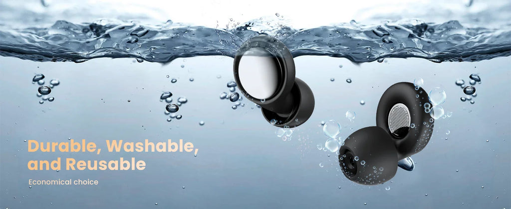 Premium Silicone Noise Cancelling Ear Plugs (Up to 30dB) – Reusable Sleep, Travel & Concert Ear Protection