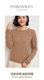 WinvyNee Women's 100% Wool Ribbed Crew Neck Sweater – Slim Fit Winter Knit Pullover thumbnail 10