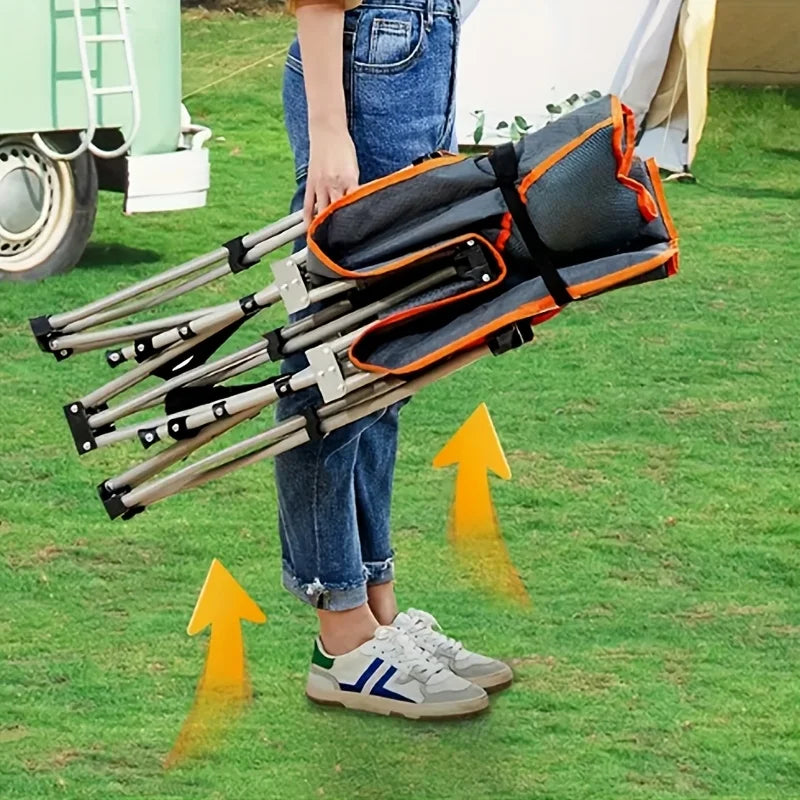 75 Inch Outdoor Folding Bed – Heavy-Duty Portable Camping & Guest Bed