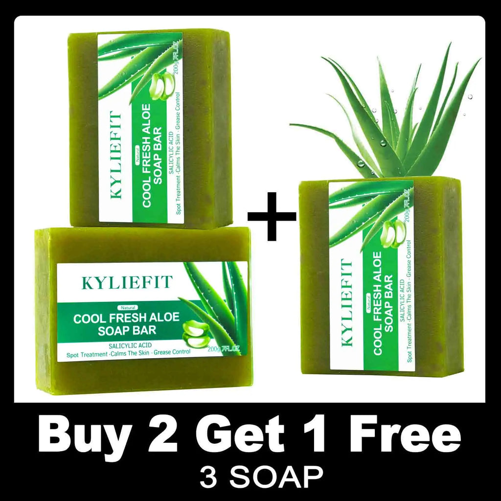 Aloe Brightening Soap Bar 200g – Dark Spot Removal, Acne Control & Oil Balancing for Face and Body