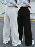 Women's Drawstring Jogging Pants – Casual, Comfortable, Mid-Waist with Pockets thumbnail 2
