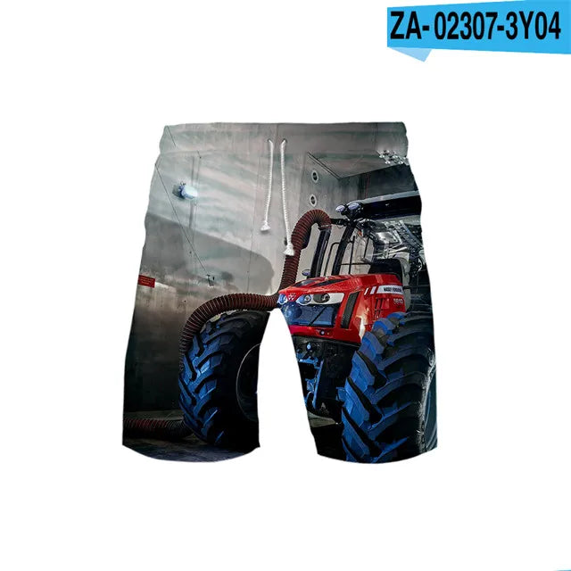 Children's 3D Tractor Truck Swim Shorts – Boys Beach & Sports Board Shorts