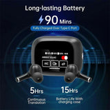 AI Language Translator Earbuds with Screen – 144 Languages | Real-Time Translation, Noise Cancelling, Waterproof Bluetooth Earphones thumbnail 8