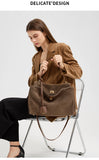Women’s Genuine Suede Leather Large Capacity Shoulder Tote Bag Luxury Casual Handbag thumbnail 9