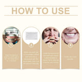 Full Denture Fake Teeth Set with Silicone Upper & Lower Veneers – Natural Fit Smile Kit with Adhesive Gel thumbnail 8