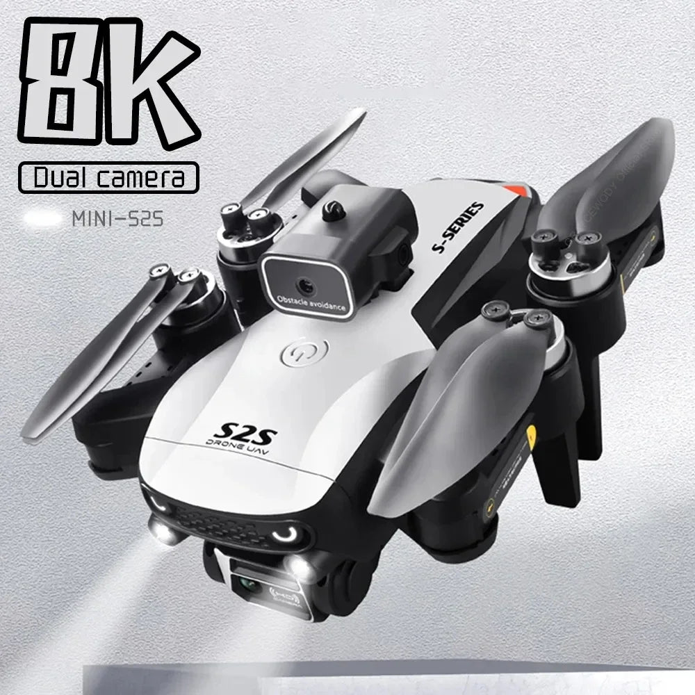 S2S Mini Drone 8K HD Camera with Obstacle Avoidance, Brushless Motor, Foldable RC Quadcopter for Kids