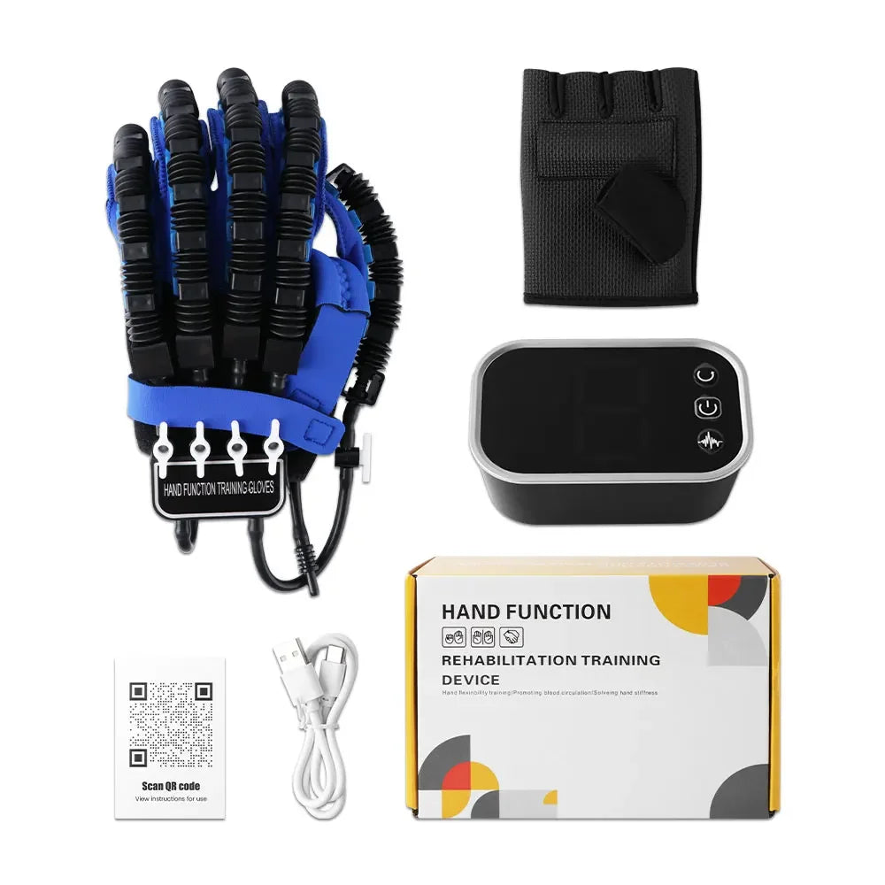 Left & Right Hand Finger Rehabilitation Robot Gloves Stroke Therapy Training Equipment
