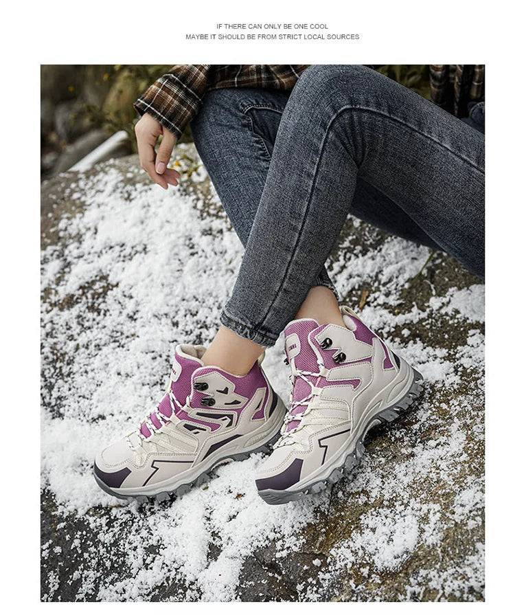 Winter Women’s Velvet Warm Hiking Shoes – Waterproof, Durable & Built for Adventure