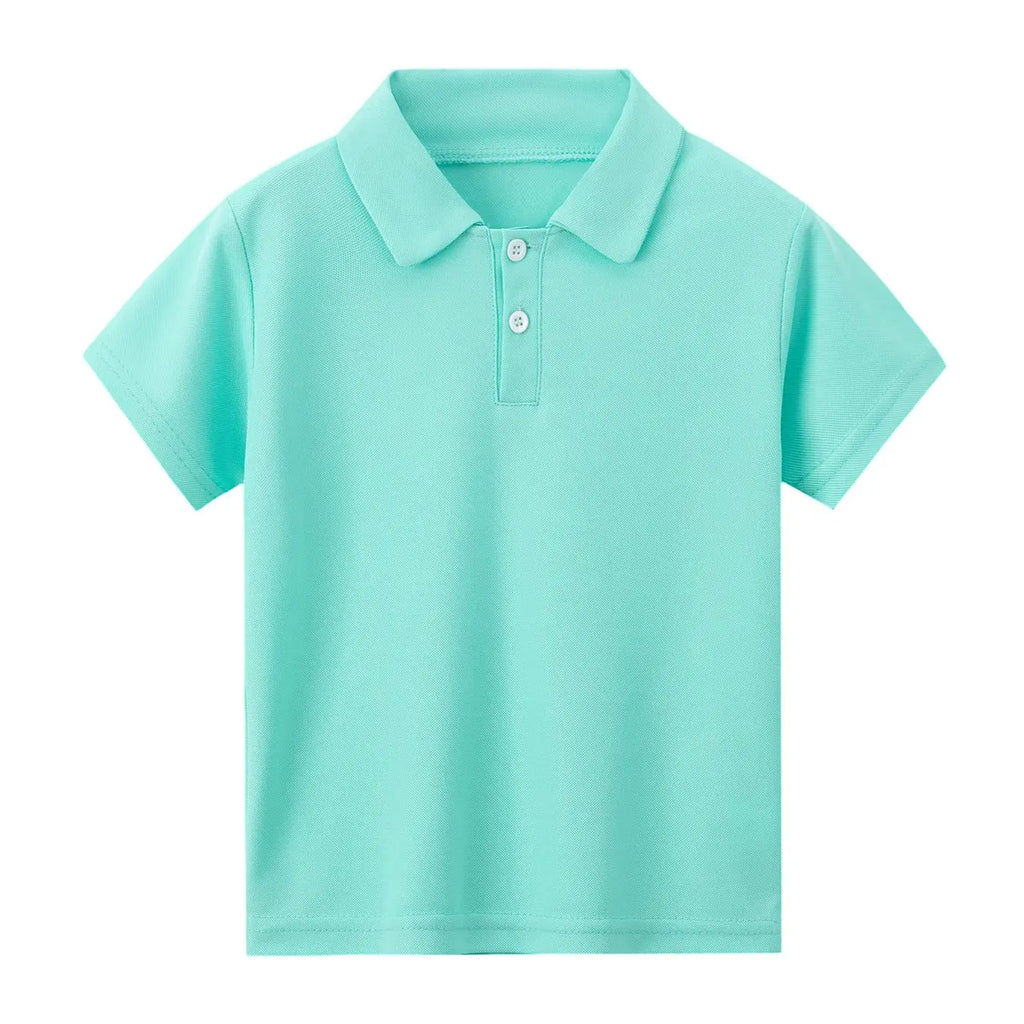 Children’s Short-Sleeved POLO Shirt – Boys & Girls Casual Solid Color T-Shirt, Comfortable Lapel Prince Style
