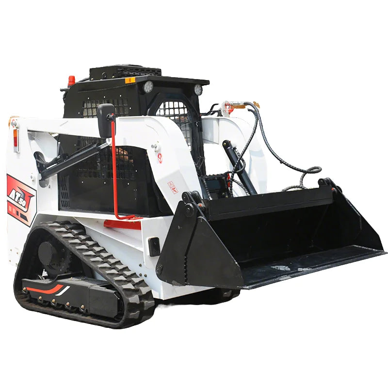 Customized Mini Skid Steer Loader with Snow Blower – Track Type, Enclosed Cab, 24HP CE EPA Certified