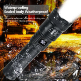 High Power 2000LM LED Tactical Flashlight with USB Charging, Zoom, and Display – Camping, Fishing, Emergency thumbnail 3