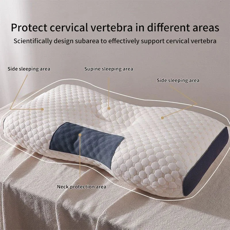 Neck Pillow for Sleep and Cervical Support – Orthopedic SPA Massage Pillow with Soybean Fiber