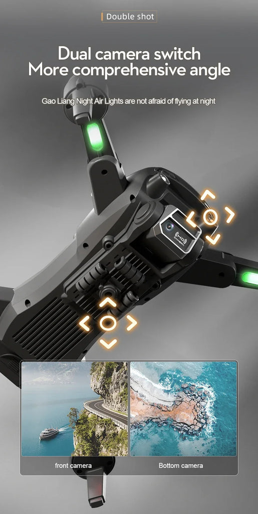 S2S Mini Drone 8K HD Camera with Obstacle Avoidance, Brushless Motor, Foldable RC Quadcopter for Kids