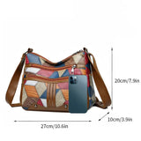 Vintage PU Leather Armpit Shoulder Bag for Women – Geometric Rivet Crossbody Satchel thumbnail 2