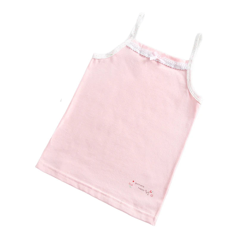 Girls’ Summer Tank Tops – Cartoon Cotton Camisoles, Ages 3-8