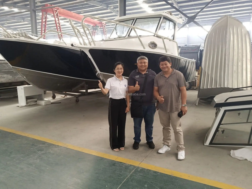 25ft / 7.5m Aluminum Easy Craft Fishing Boat – CE Certified, Outboard Ready, 8 Person Capacity