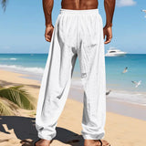 Men's 16-Color Breathable Linen Yoga Pants Loose Casual Sportswear for Spring/Summer thumbnail 13