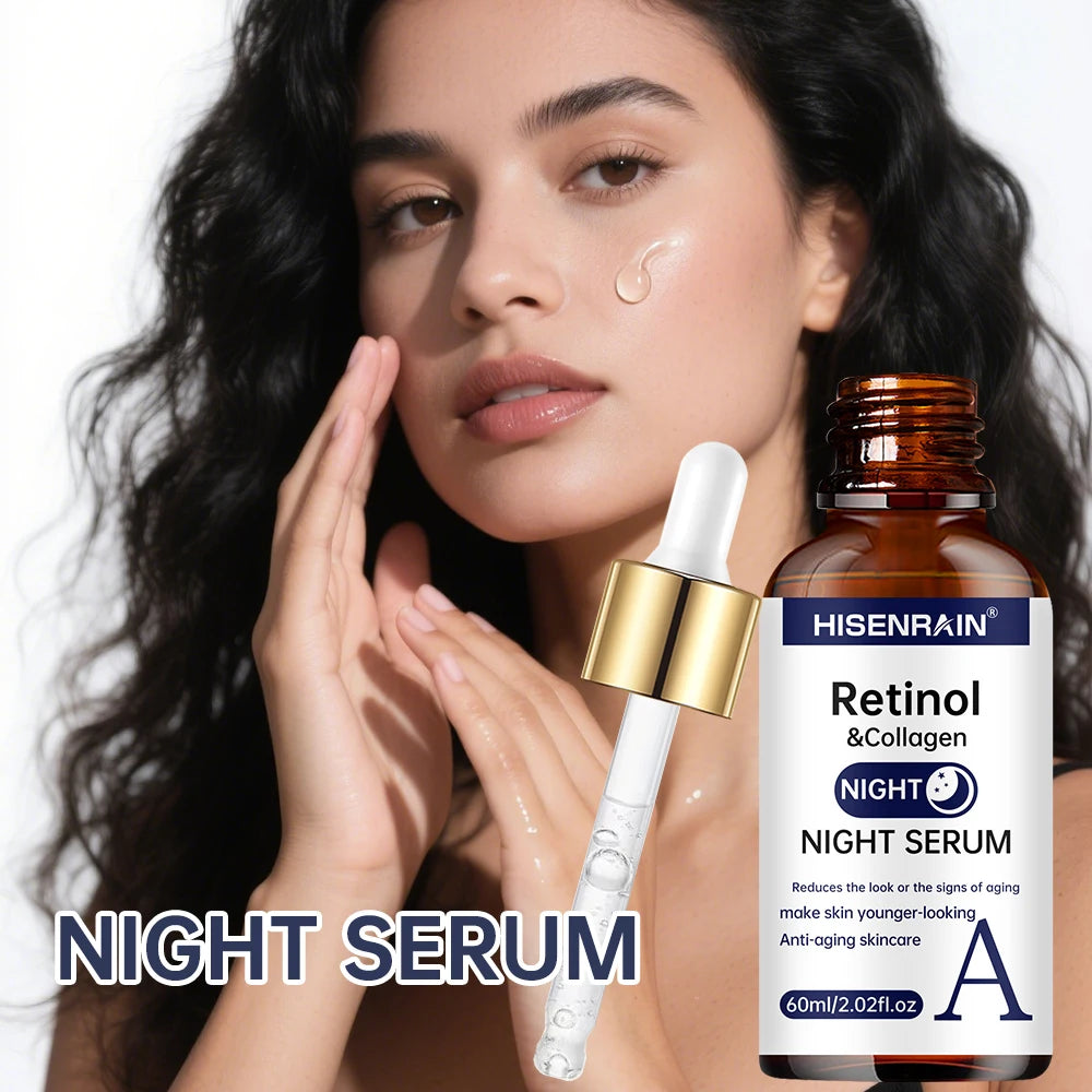 HISENRAIN Vitamin C Retinol Hyaluronic Acid Serum Duo Anti Aging Brightening Hydration Combo