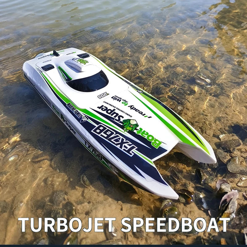 2.4G Brushless TX768 RC Speedboat – High-Speed Turbojet Remote Control Boat for Kids & Teens