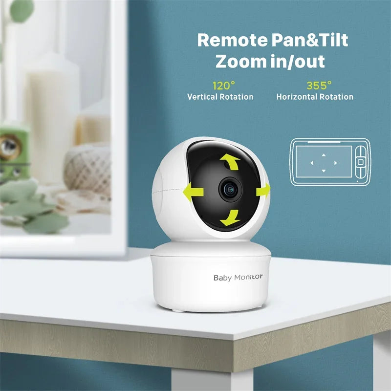 Babystar 5" Video Baby Monitor with Remote Pan-Tilt-Zoom Camera and Two-Way Audio