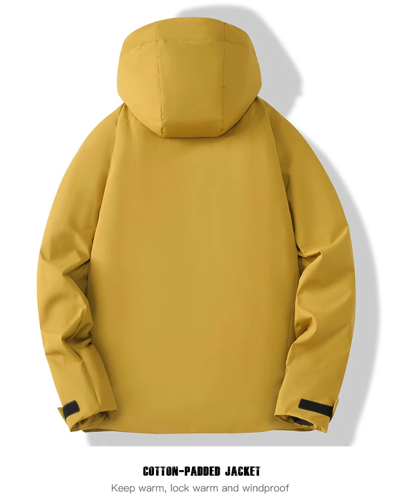 JNLN Unisex Waterproof Fleece Jacket – Winter Windproof Thermal Windbreaker for Men & Women