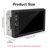 VENBES 7-Inch CarPlay Android Auto 2-DIN Car Stereo with Touchscreen, Bluetooth, USB, FM – Universal Fit thumbnail 17