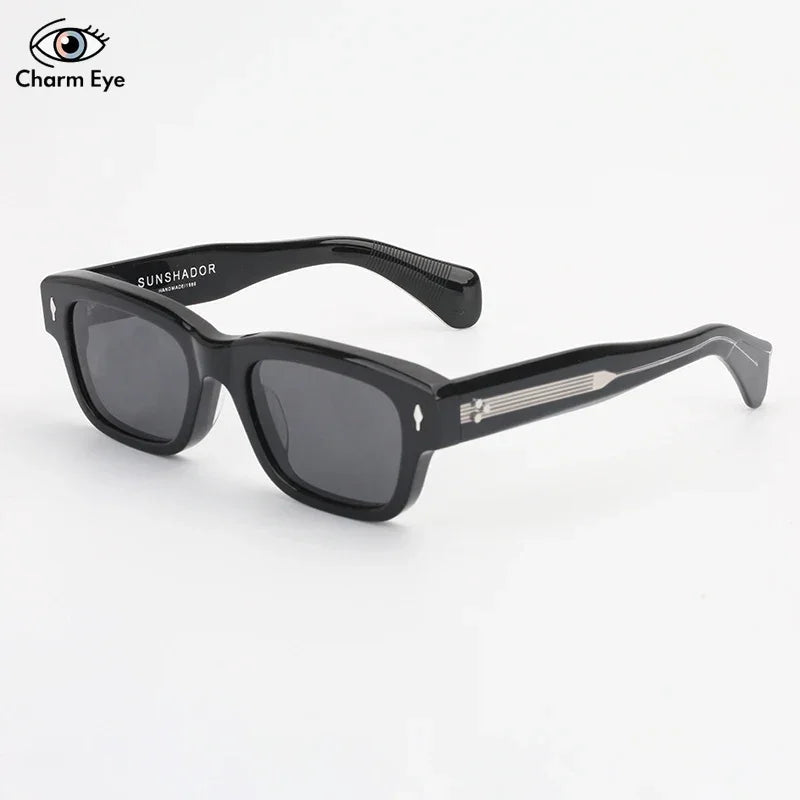SJEFF Luxury Acetate Square Sunglasses UV400 Polarized Prescription Ready – Unisex Fashion Designer Eyewear
