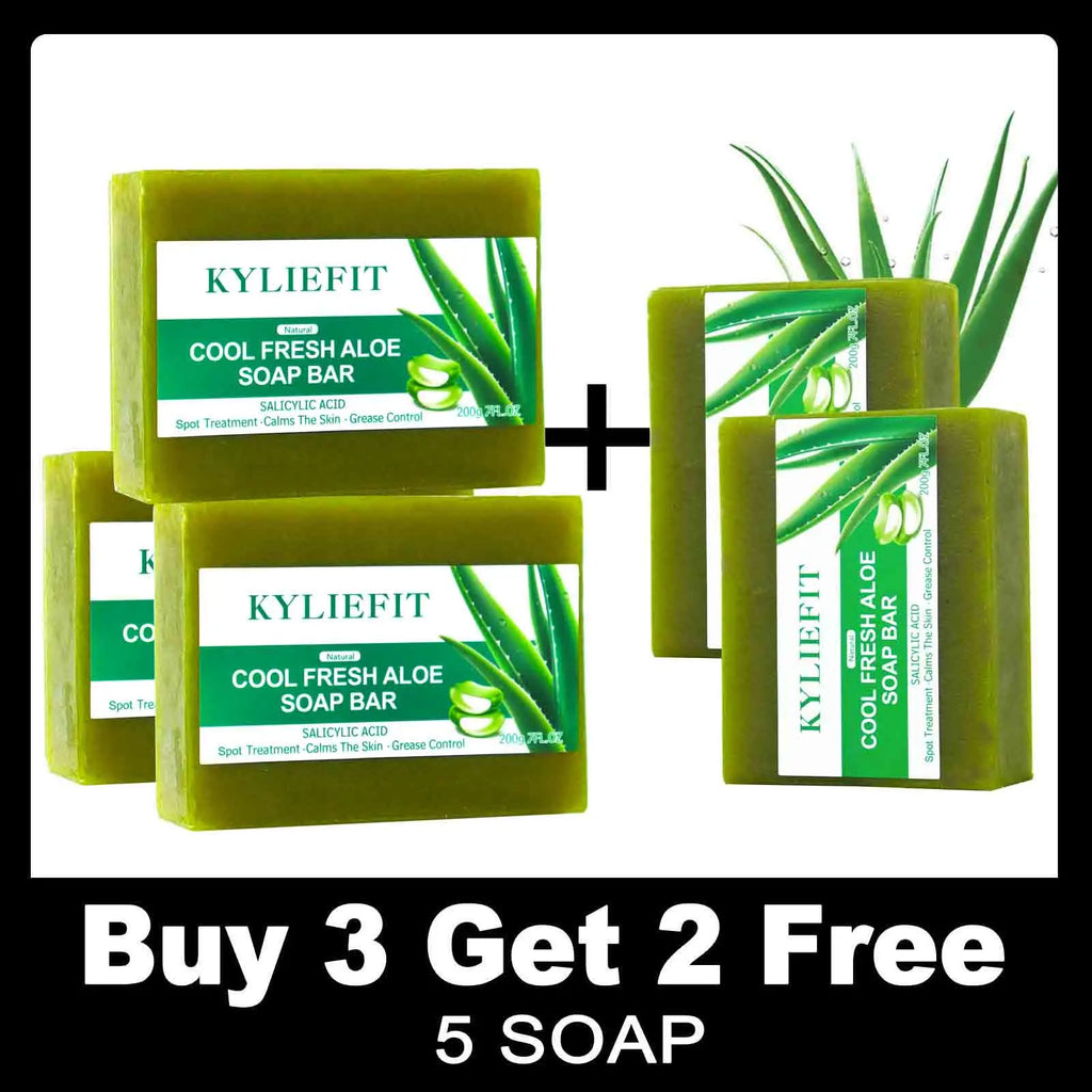 Aloe Brightening Soap Bar 200g – Dark Spot Removal, Acne Control & Oil Balancing for Face and Body