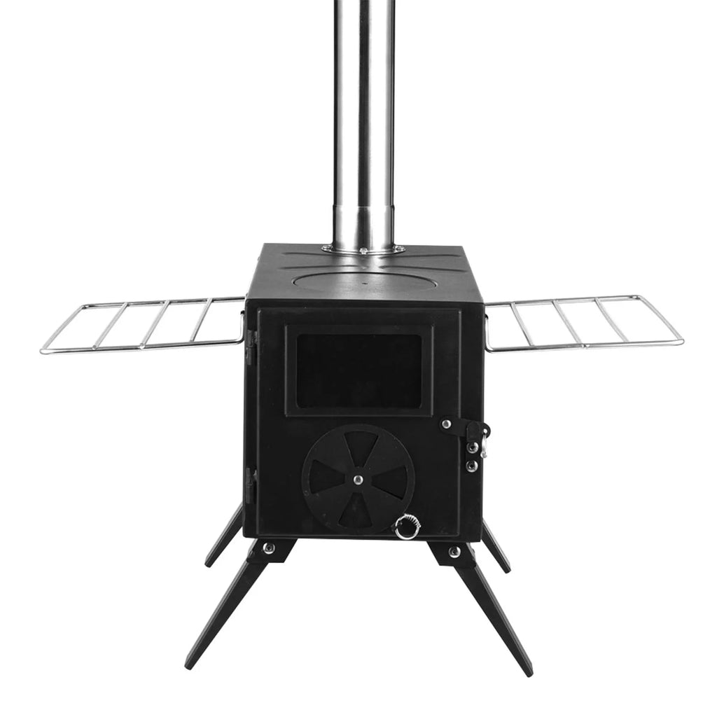 Tent Stove Outdoor Portable Wood Burning Stove – With Detachable Chimney