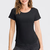 Women’s Breathable Quick-Dry Yoga Top – Short Sleeve Fitness & Workout T-Shirt thumbnail 24