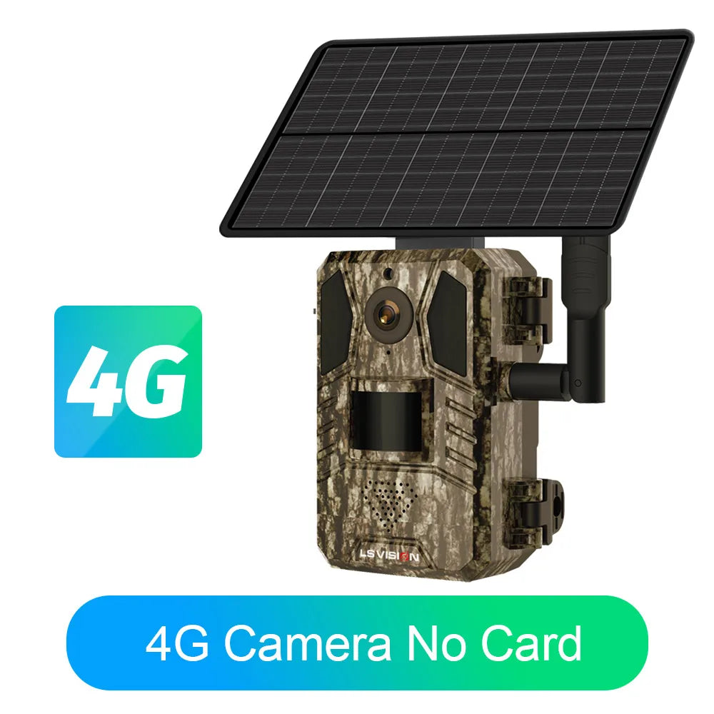 LS VISION 4G Solar Wireless Security Camera 2K HD PTZ Outdoor CCTV with Night Vision & Human Detection