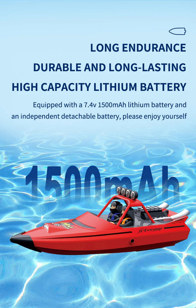 TY725 RC Turbojet High-Speed Remote Control Boat – Adult & Kids Electric Jet Boat Toy with Low Battery Alarm