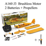 Hot Sale RC Plane RTF 2.4G Brushless Motor 3D/6G Remote Control Airplane Wltoys A160 Upgraded J3-CUB Ready To Fly thumbnail 31