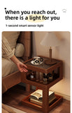 Solid Wood Bedside Table with Storage – Modern Minimalist Bedroom Side Table thumbnail 13