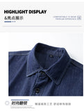 Men’s Casual Cargo Denim Shirt – Heavyweight Vintage Button-Down Workwear Shirt thumbnail 8