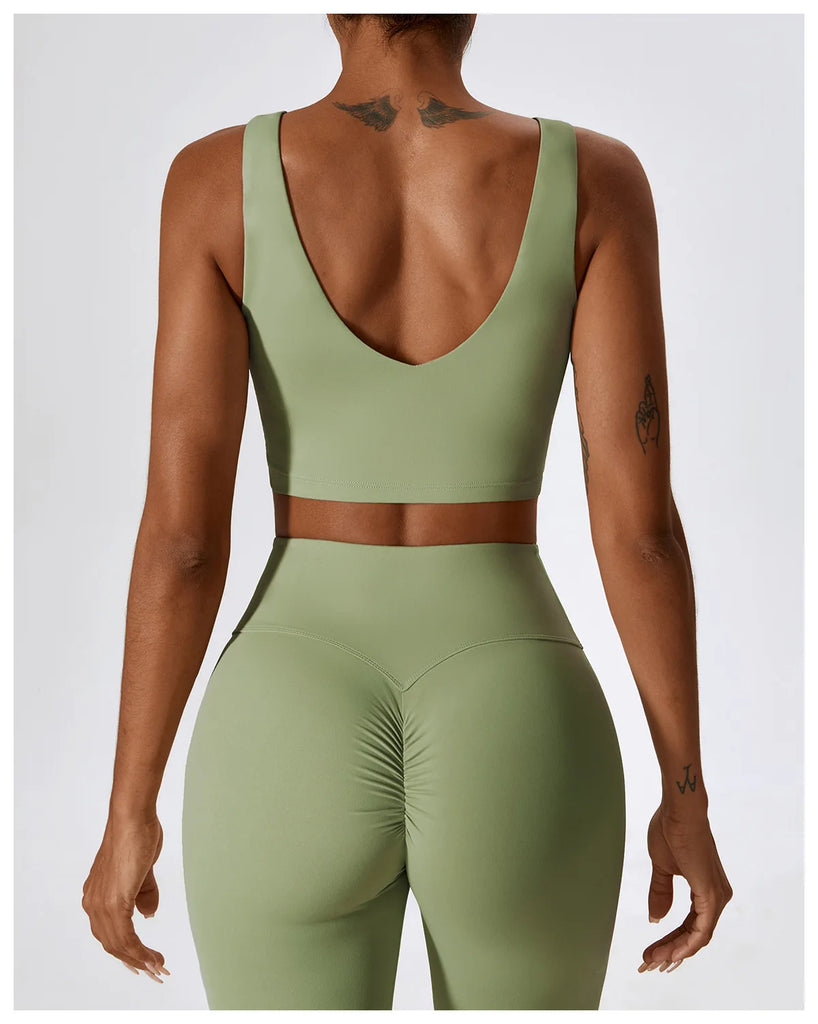 Seamless 2-Piece Women’s Yoga Set – Fitness Leggings & Sports Bra Workout Suit