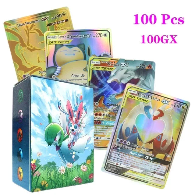 Pokemon Collection Cards Edition – Charizard & Pikachu Flash Cards Game PTCG Hobby Set